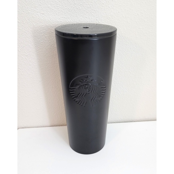 Starbucks Matte Black Logo Stainless Steel Tumbler 24 oz Venti Cup, NO STRAW - Picture 2 of 3